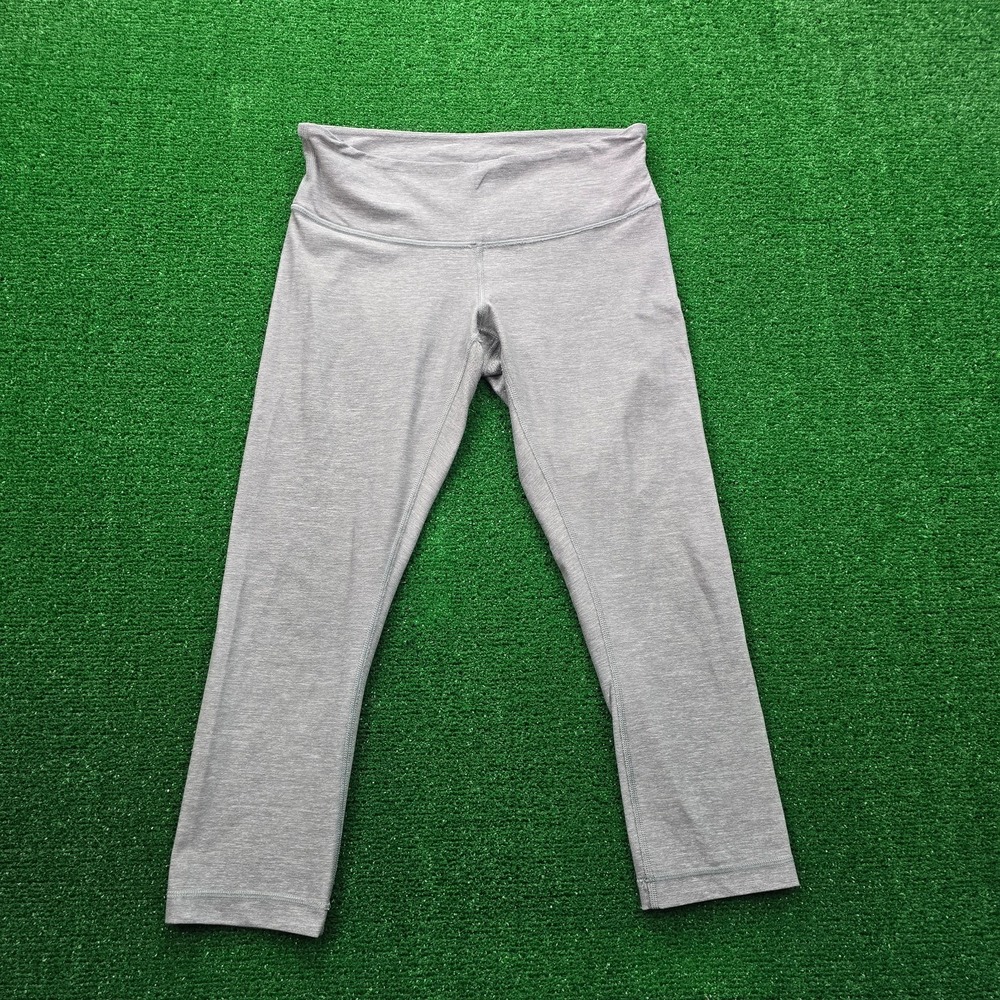 Lululemon‎ Wunder Under Align Crop Heathered Leggings Womens 6 Gray Gym Yoga